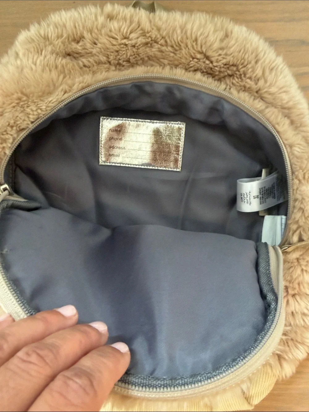 Barely used Pottery Barn Kids Kids Plush Bear Backpack - Beige